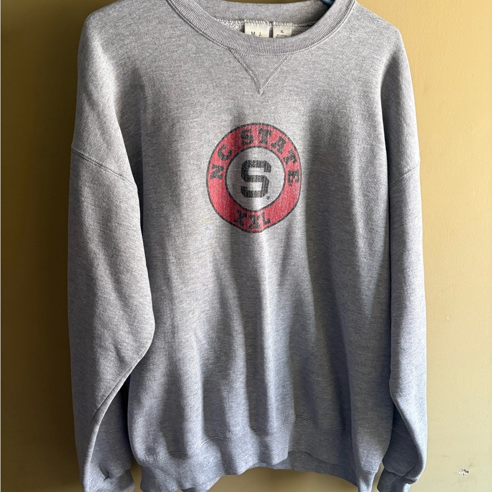 Gray NC State Crewneck Sweater